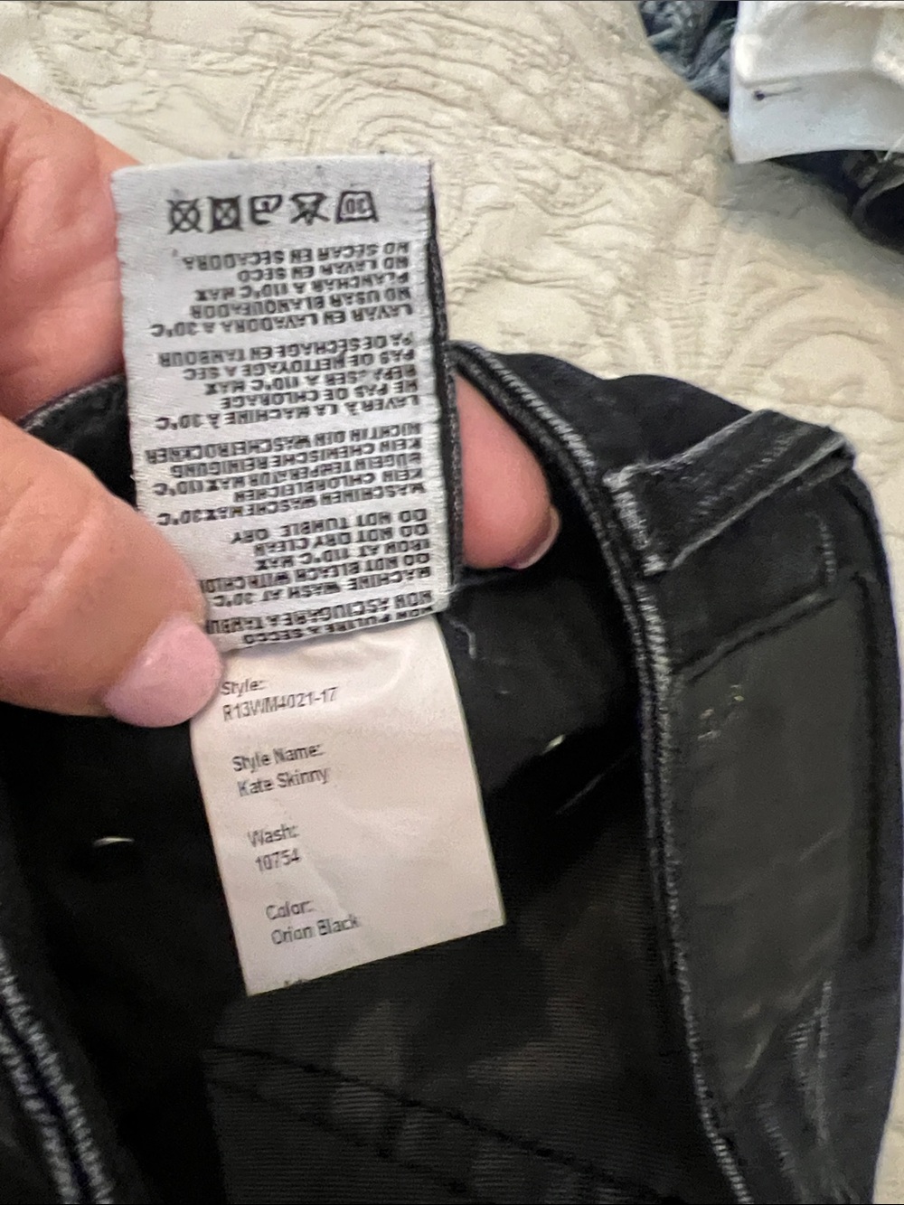 R13 Women's Black Washed Skinny Jeans - Picture 5 of 8